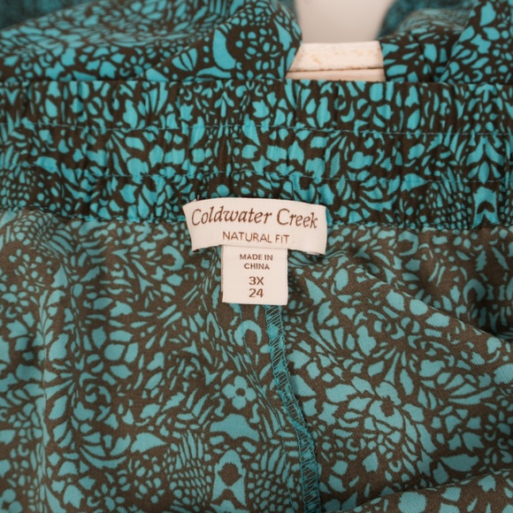 ColdWater Creek Natural Fit Pants Flowy sz 24 3X - Picture 7 of 7